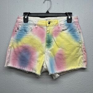 Vigoss Ace High Rise Short Tie Dye Chic Coquette Western Cottagecore Denim 30